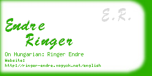 endre ringer business card